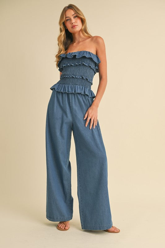 Heather Denim Jumpsuit