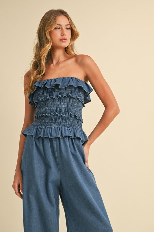 Heather Denim Jumpsuit