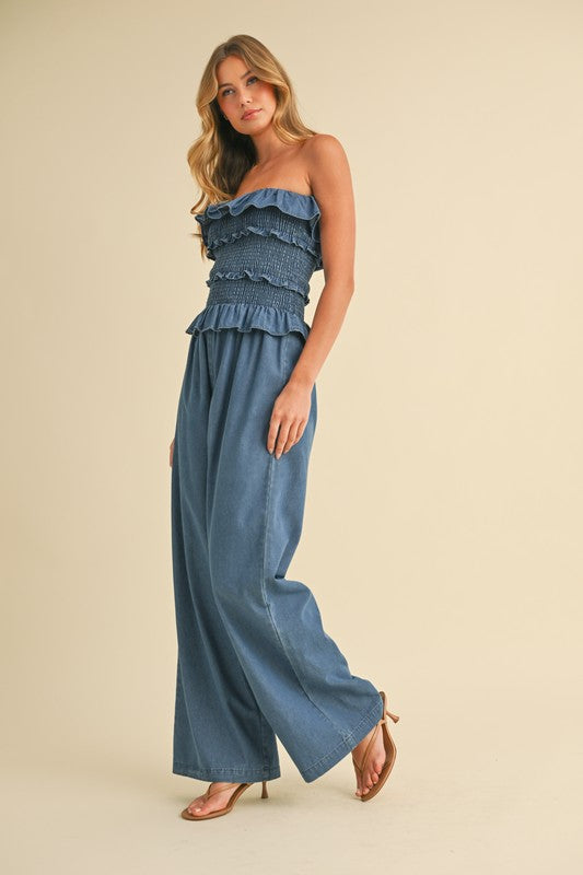 Heather Denim Jumpsuit