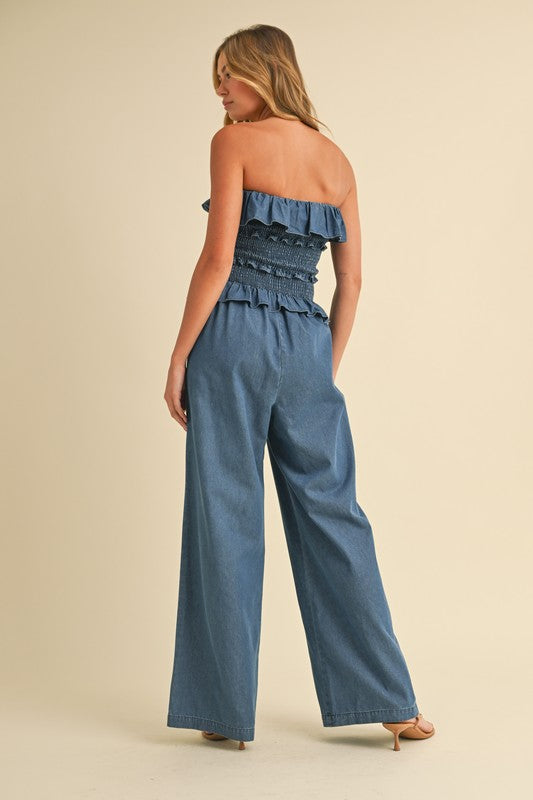 Heather Denim Jumpsuit