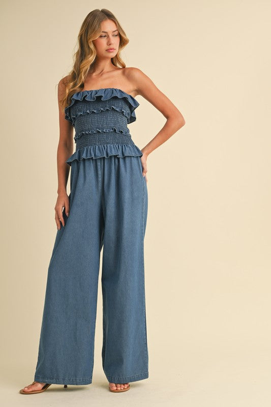 Heather Denim Jumpsuit